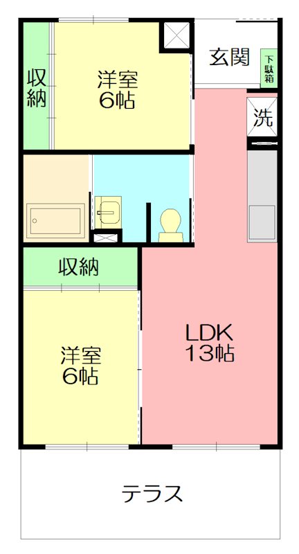 パノラマハイツ秋山 105号室 間取り