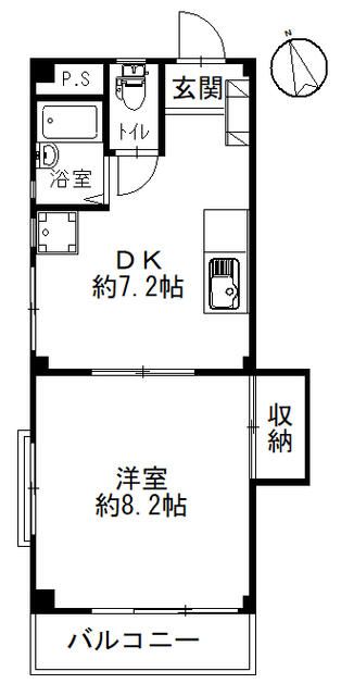 湘南明治ハイツ 201号室 間取り