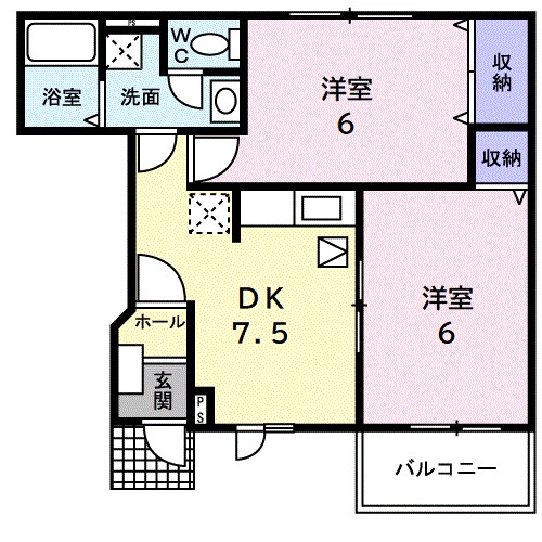 マロンハイム弐番館 101号室 間取り