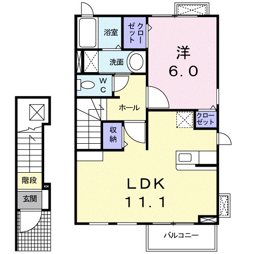 クリエンテⅡ 204号室 間取り