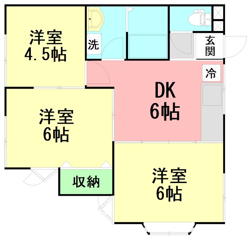 アリーナ第1 201号室 間取り