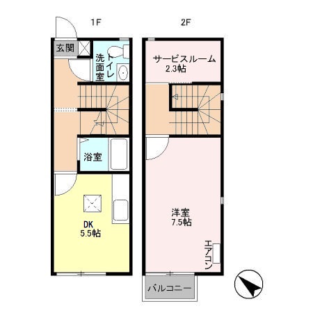 リヴィエール　Ｂ 105号室 間取り