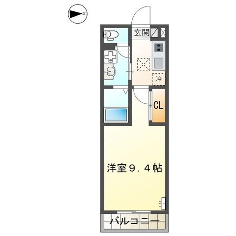 (仮称)小田原市田島マンション新築工事 203号室 間取り