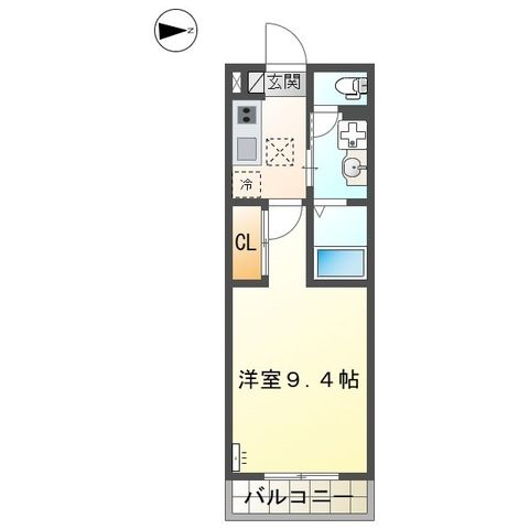 (仮称)小田原市田島マンション新築工事 202号室 間取り