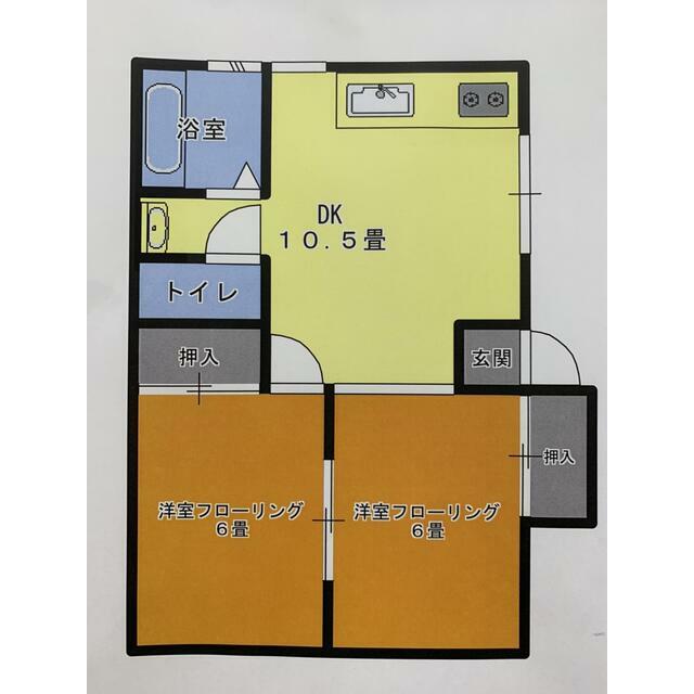 柏木ハイツ 201号室 間取り