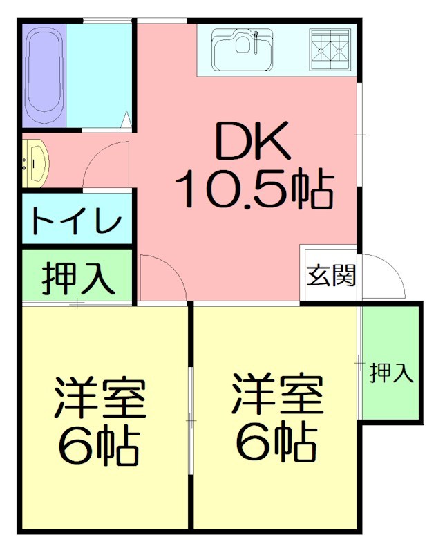 柏木ハイツ 201号室 間取り