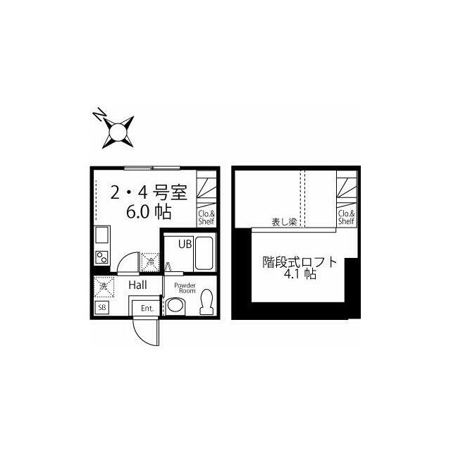 ハーミットクラブハウス戸塚踊場B棟 204号室 間取り