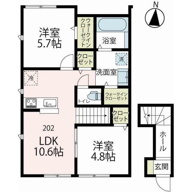 ラ・コリーヌ 202号室 間取り