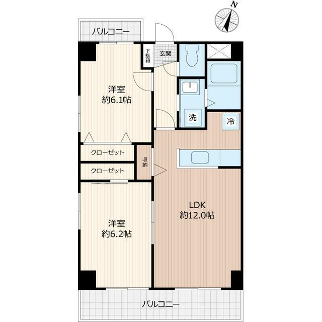 パークリージェンシー湘南平塚 501号室 間取り