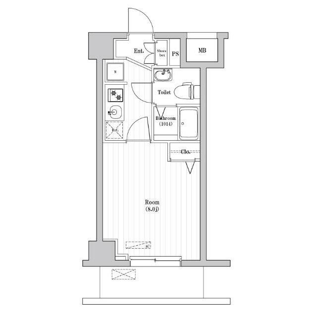 N-stage Hon-Atsugi Sakaecho 716号室 間取り