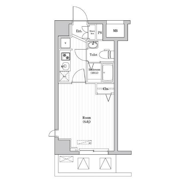 N-stage Hon-Atsugi Sakaecho 218号室 間取り