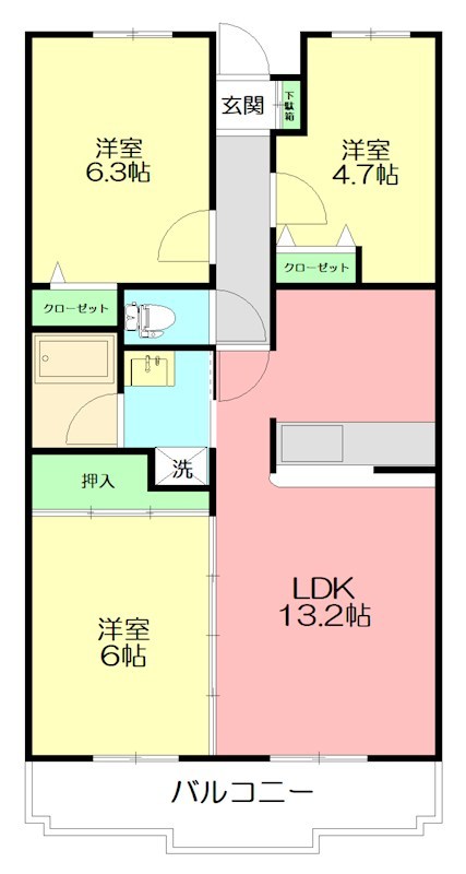 レジデンス山手台 302号室 間取り