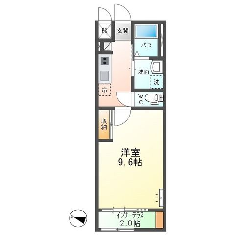 （仮称）小田原市扇町アパート新築工事 101号室 間取り