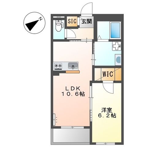 N’ s ARK（エヌズアーク） 203号室 間取り