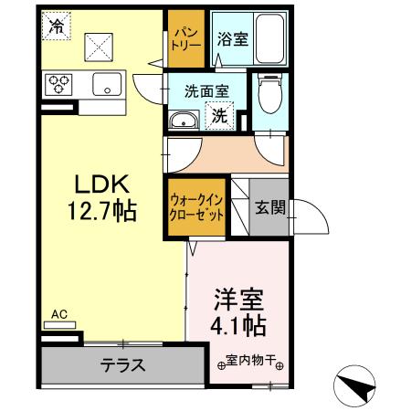エミグランド愛甲石田 105号室 間取り