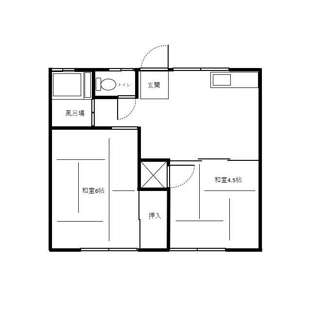 富士見荘 3号号室 間取り