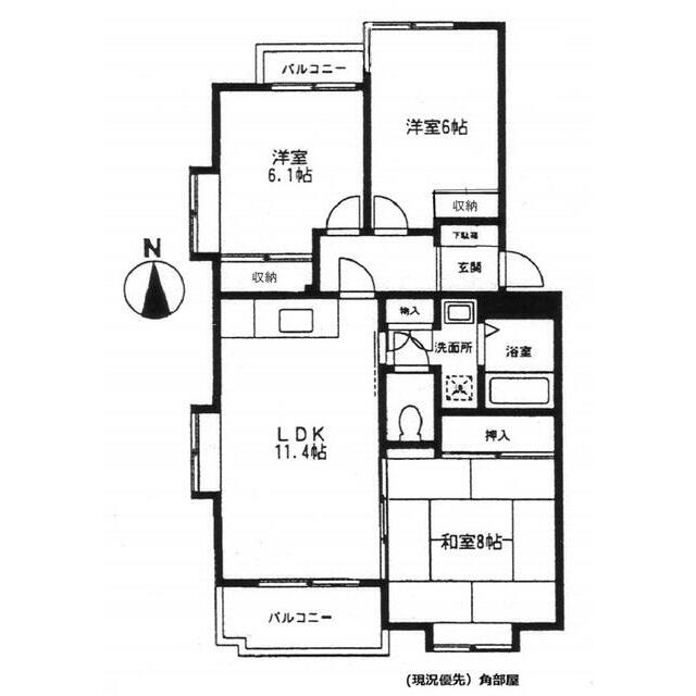 エバーライフ湘南 101号室 間取り