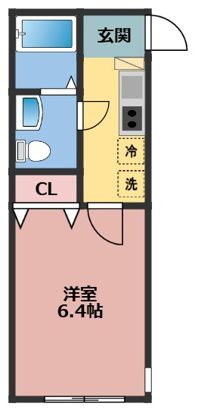 ハッピーヒルズ長後 303号室 間取り
