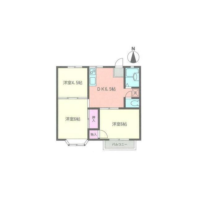 コウワハイツ2 205号室 間取り