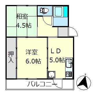 中津桜台団地 628号室 間取り