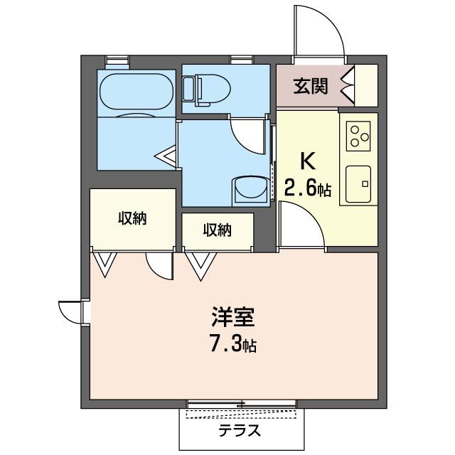 アークブランカ 102号室 間取り