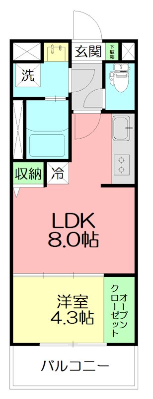 Liebe　Watanabe 405号室 間取り