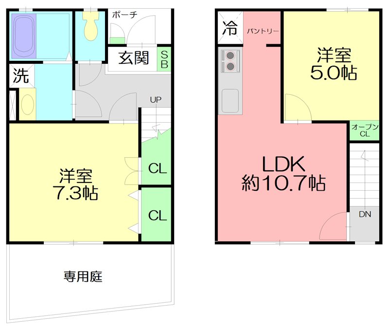 ルーチェ桜が岡 103号室 間取り