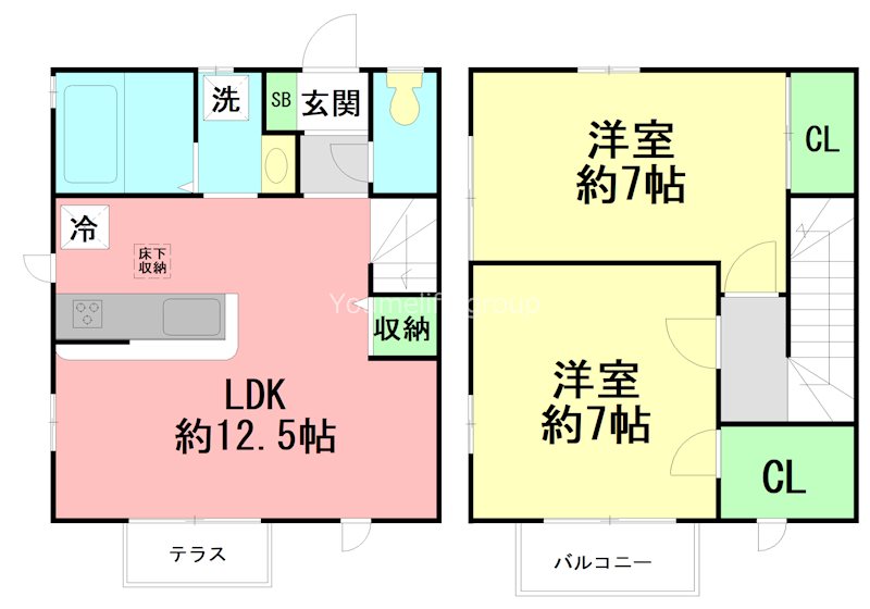 デルニエＣ棟 101号室 間取り