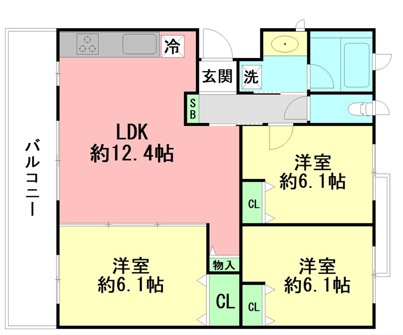 KENZO HAUS yokodai 204号室 間取り