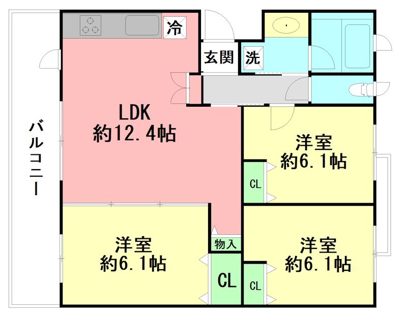 ＫＥＮＺＯ　ＨＡＵＳ　ｙｏｋｏｄａｉ 204号室 間取り