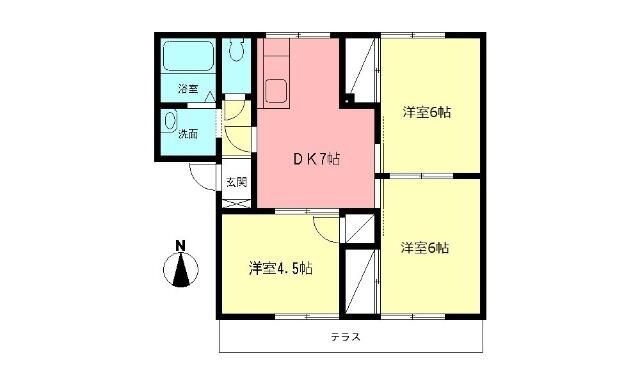 ブルーパレス深石 103号室 間取り