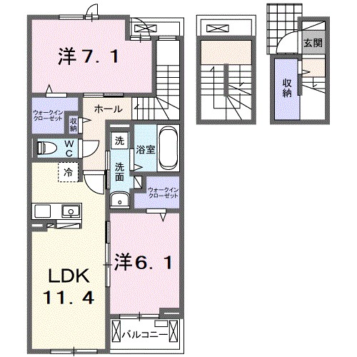 ルミナス 302号室 間取り