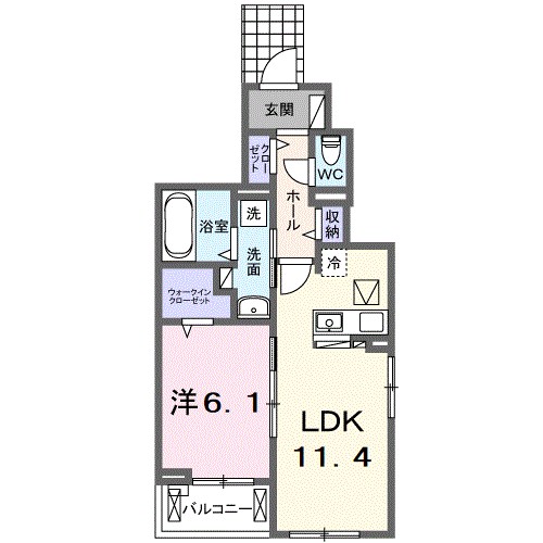 エルメシア 101号室 間取り