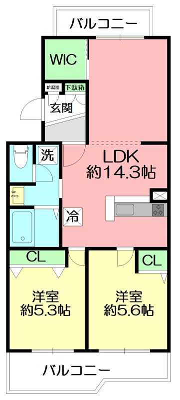 プレステージ本郷台 403号室 間取り