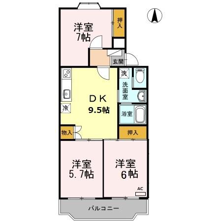 ウエストヒル湘南台 202号室 間取り