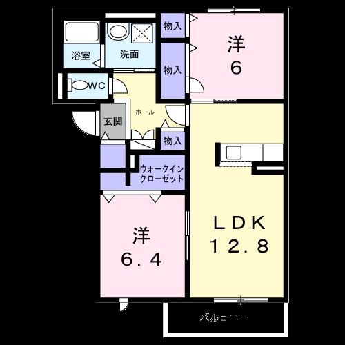 BEREO 302号室 間取り