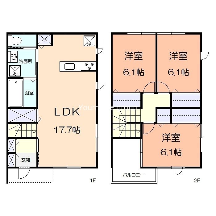 ハイツキリヤマＡ 102号室 間取り