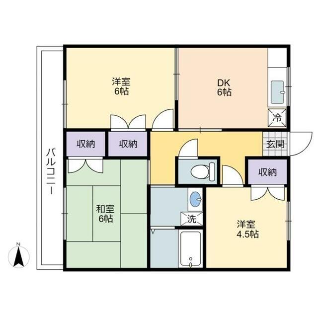 ハイライズ杉山参番館 202号室 間取り