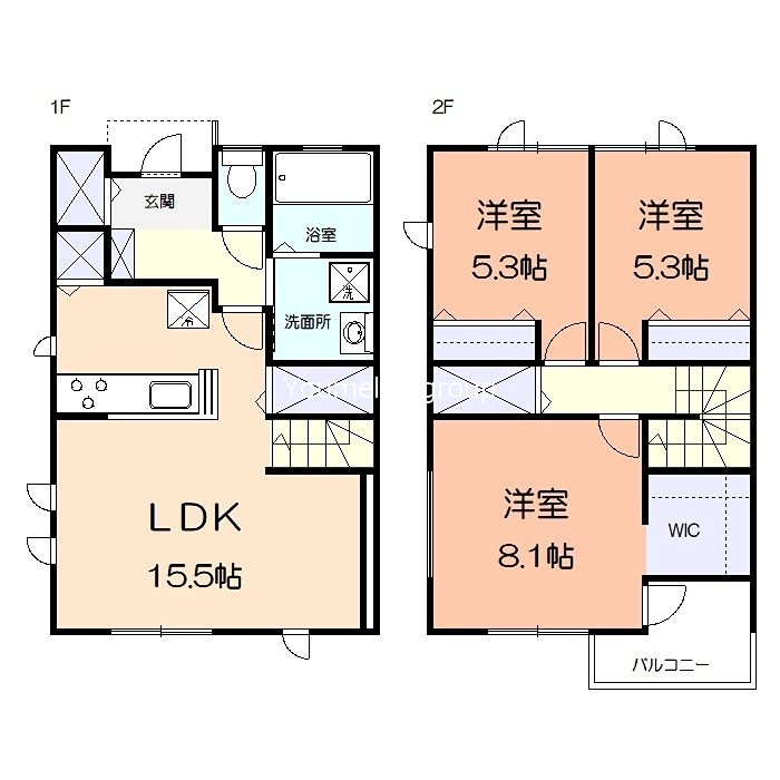 ハイツキリヤマB 102号室 間取り