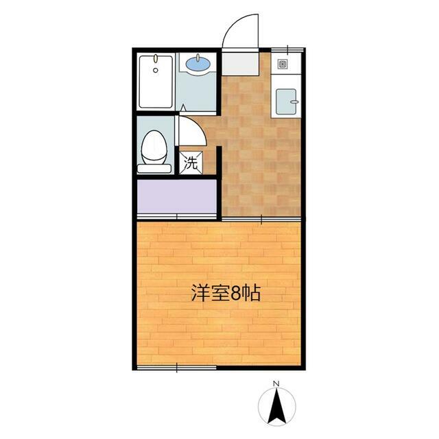 第二稲荷山ハイツB 1-B号室 間取り