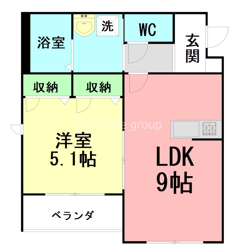 緑壱番館Ｋａｔｕｍｉ 205号室 間取り