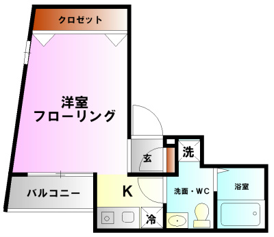 BAAN栄 203号室 間取り