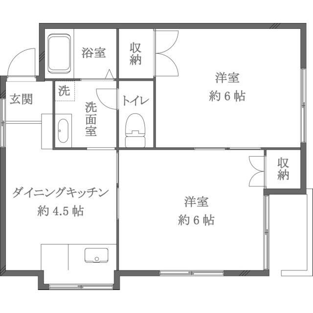 メゾン慶 1B号室 間取り
