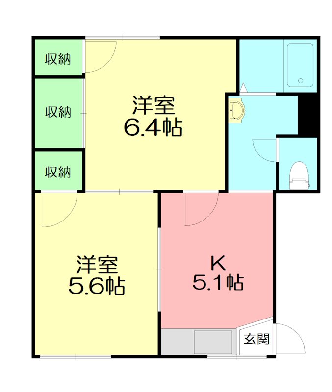 パレスサイドハイツ 103号室 間取り