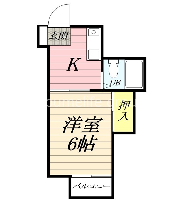 鈴川ハイツⅡ 203号室 間取り