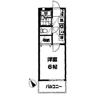 サンカレッジ六会 103号室 間取り