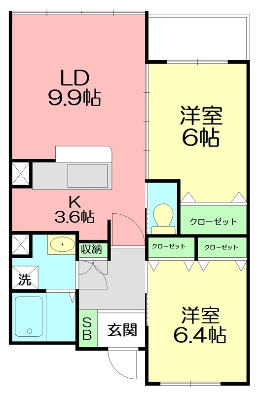 ベルジュ横濱本郷台 407号室 間取り