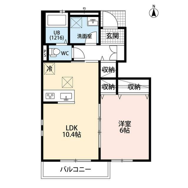 クレール鎌倉北 101号室 間取り