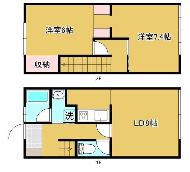 テラスハウス材木座 3号室 間取り