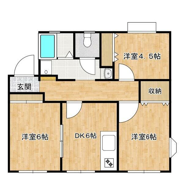 ハビテーションB 101号室 間取り